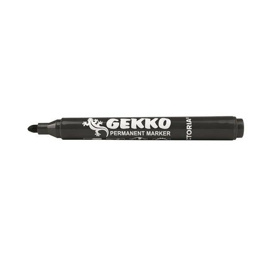 Permanentný popisovač, 1-3 mm, kužeľový hrot, VICTORIA OFFICE "Gekko", čierny
