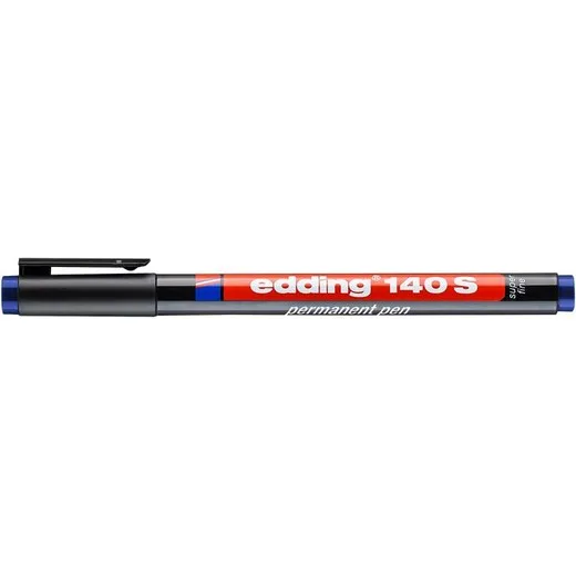 Permanentný popisovač, OHP, 0,3 mm, EDDING "140 S", modrý