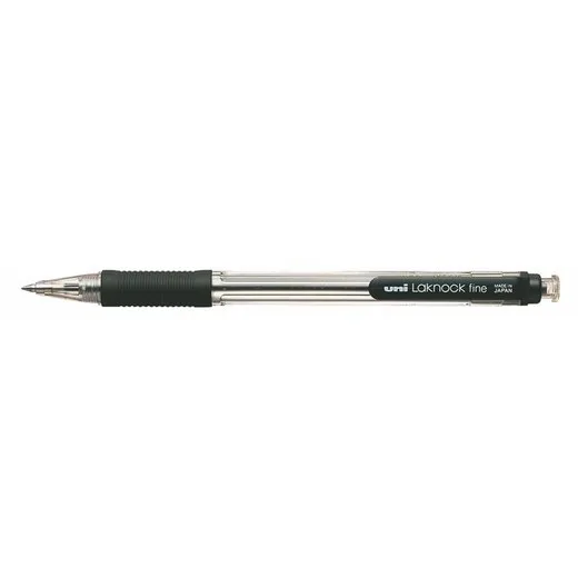 Guľôčkové pero, 0,3 mm, stláčací mechanizmus, UNI "SN-101", čierne