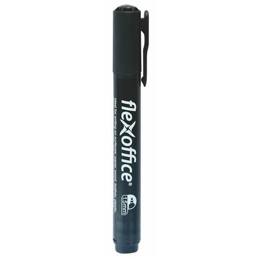Permanentný popisovač, 1,5 mm, kužeľový, FLEXOFFICE "PM03", čierny
