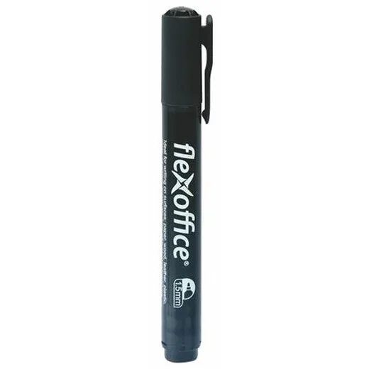 Permanentný popisovač, 1,5 mm, kužeľový, FLEXOFFICE "PM03", čierny