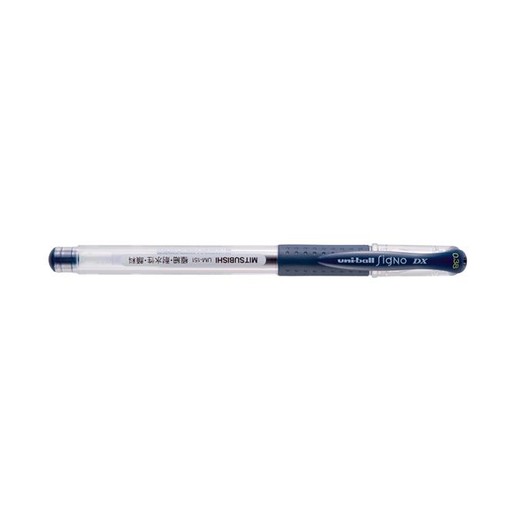 Gélové pero, 0,38 mm, s vrchnákom, UNI "UM-151 Signo DX", tmavomodré