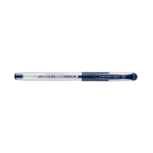 Gélové pero, 0,38 mm, s vrchnákom, UNI "UM-151 Signo DX", tmavomodré