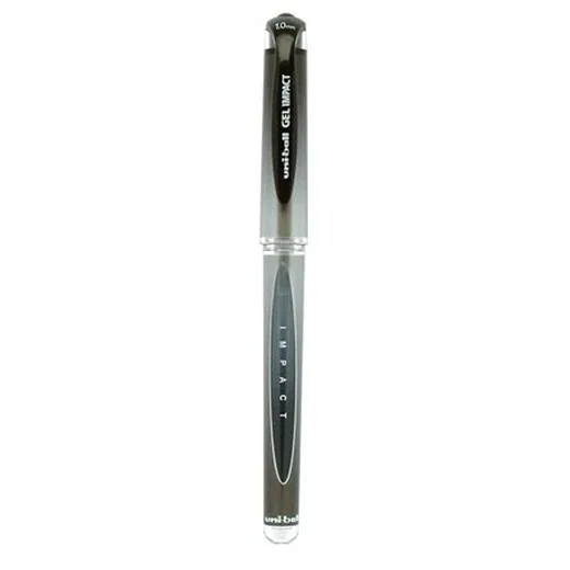 Gélové pero, 0,6 mm, s vrchnákom, UNI "UM-153S", čierne
