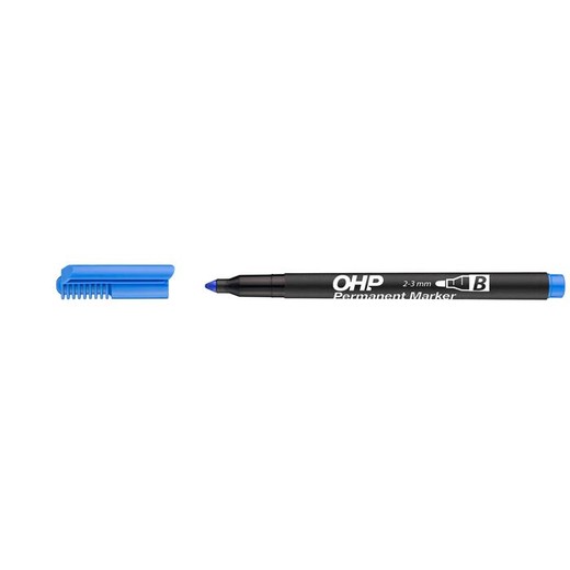 Permanentný popisovač, OHP, 2-3 mm, B, ICO, modrý