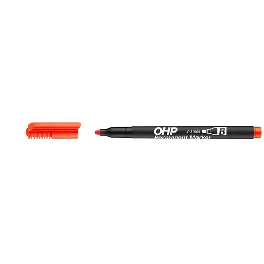 Permanentný popisovač, OHP, 2-3 mm, B, ICO, červený