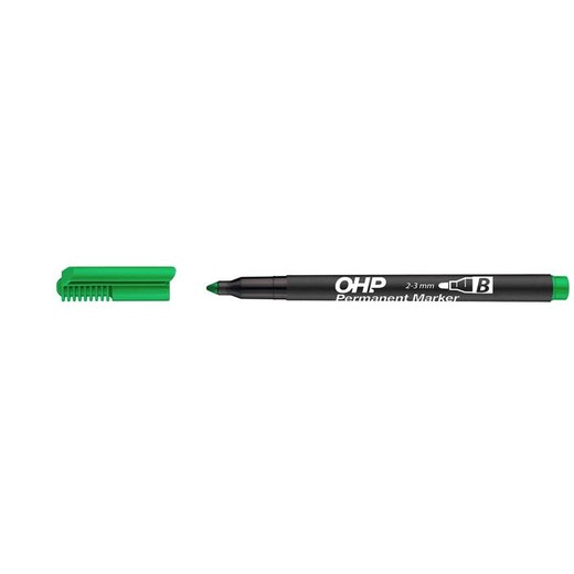 Permanentný popisovač, OHP, 2-3 mm, B, ICO, zelený