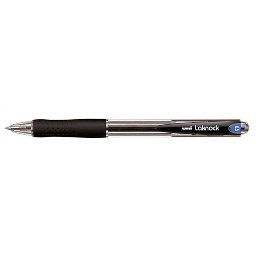 Guľôčkové pero, 0,3 mm, stláčací mechanizmus, UNI "SN-100 Laknock", čierna