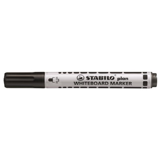 Popisovač na tabule, 2,5-3,5 mm, kužeľový hrot, STABILO "Plan", čierny