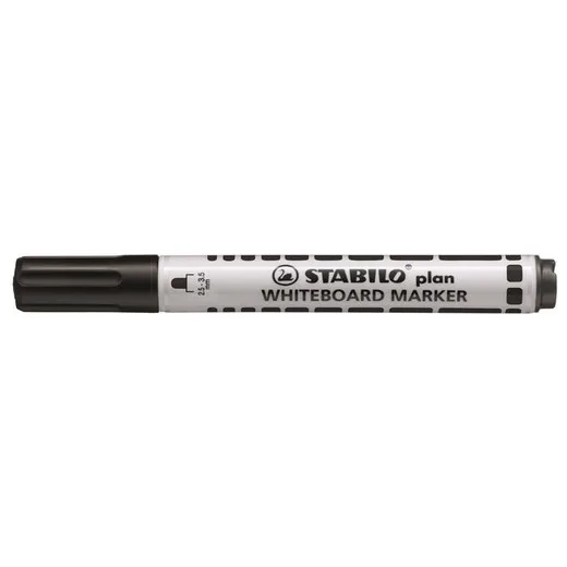 Popisovač na tabule, 2,5-3,5 mm, kužeľový hrot, STABILO "Plan", čierny