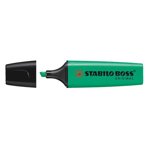 Zvýrazňovač, 2-5 mm, STABILO "BOSS original", tyrkysový