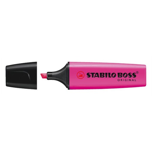 Zvýrazňovač, 2-5 mm, STABILO "BOSS original", cyklámenový