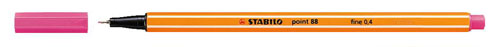 Liner, 0,4 mm, STABILO "Point 88", ružový