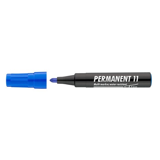 Permanentný popisovač, 1-3 mm, kužeľový hrot, ICO "Permanent 11", modrý