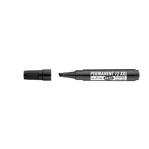 Permanentný popisovač, 1-4 mm, zrezaný hrot, ICO "Permanent 12 XXL", čierny