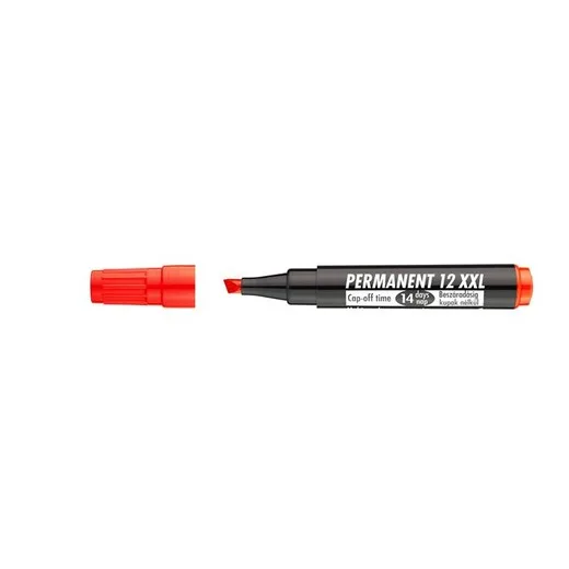 Permanentný popisovač, 1-4 mm, zrezaný hrot, ICO "Permanent 12 XXL", červený