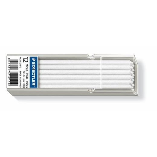 Tuha do označovacích voskoviek, na všetky povrchy, nepermanentná (omnichrom), STAEDTLER "Lumocolor 218", biela