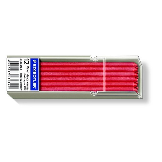 Tuha do označovacích voskoviek, na všetky povrchy, nepermanentná (omnichrom), STAEDTLER "Lumocolor 218", červená