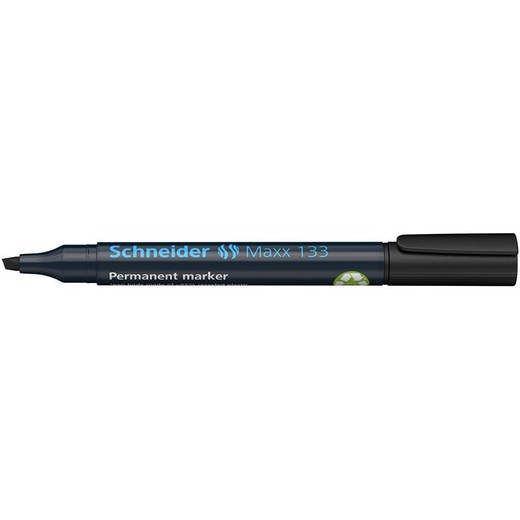 Permanentný popisovač, 1-4 mm, zrezaný hrot, SCHNEIDER "Maxx 133", čierny