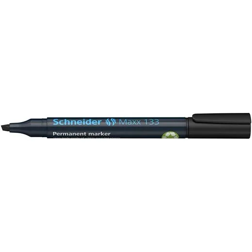 Permanentný popisovač, 1-4 mm, zrezaný hrot, SCHNEIDER "Maxx 133", čierny