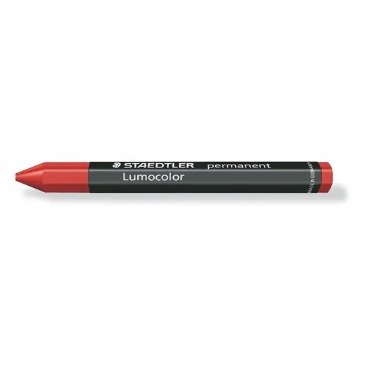 Označovacia voskovka, permanentná, omnigraph, STAEDTLER "Lumocolor 236", červená