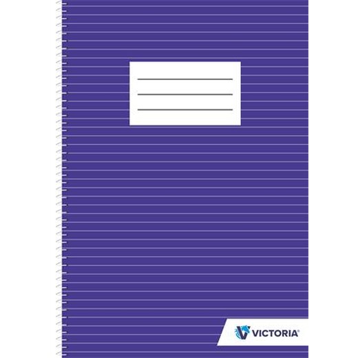 Špirálový zošit, A4, 70 listov, linajkový, VICTORIA PAPER