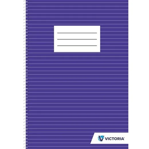Špirálový zošit,  A4, 70 listov, linajkový, VICTORIA PAPER