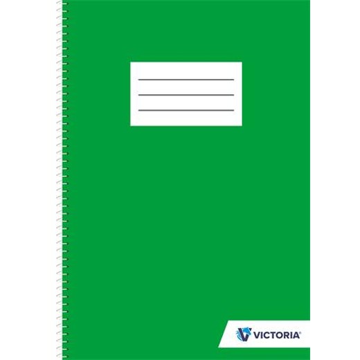 Špirálový zošit, A4, 70 listov, čistý, VICTORIA PAPER