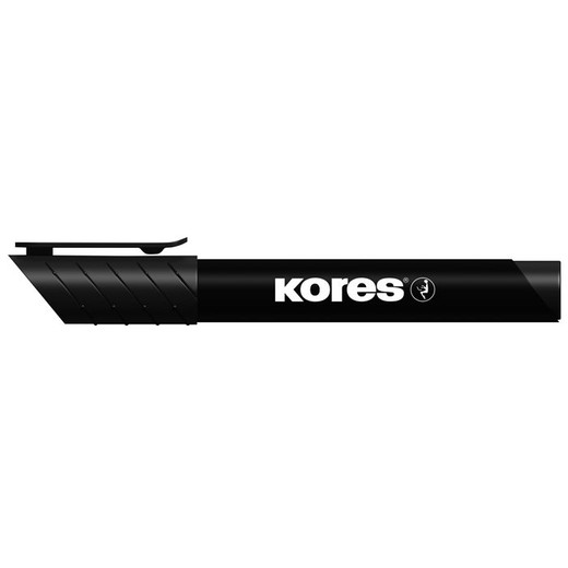 Permanentný popisovač, 3-5 mm, kužeľový hrot, KORES "K-Marker XP1", čierny