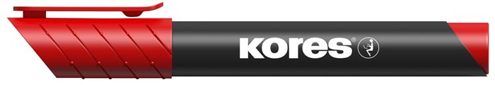 Permanentný popisovač, 3-5 mm, kužeľový hrot, KORES "K-Marker XP1", červený