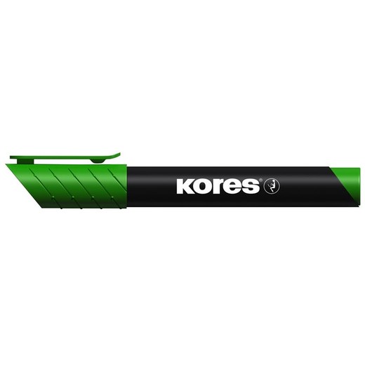 Permanentný popisovač, 3-5 mm, kužeľový hrot, KORES "K-Marker XP1", zelený