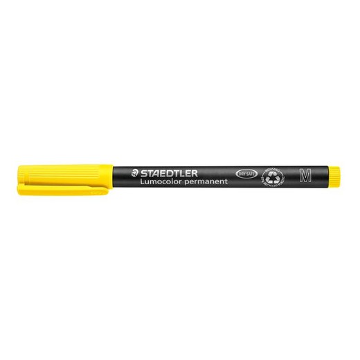 Permanentný popisovač, OHP, 1 mm, STAEDTLER "Lumocolor® 317 M", žltá