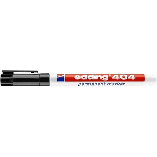 Permanentný popisovač, 0,75 mm, kužeľový hrot, EDDING "404", čierny