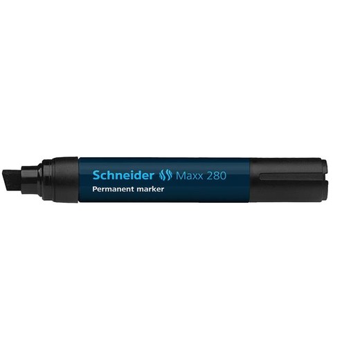 Permanentný popisovač, 4-12 mm, zrezaný hrot, SCHNEIDER "Maxx 280", čierny