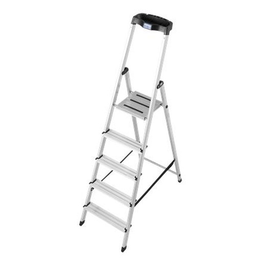 Jednostranný schodík, 5 priečok, hliníkový, KRAUSE "Safety"