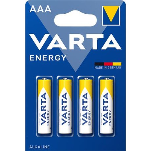 Batéria, AAA, mikrotužková, 4 ks, VARTA "Energy"