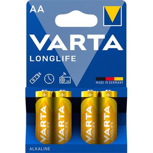 Batéria, AA, tužková, 4 ks, VARTA "Longlife"