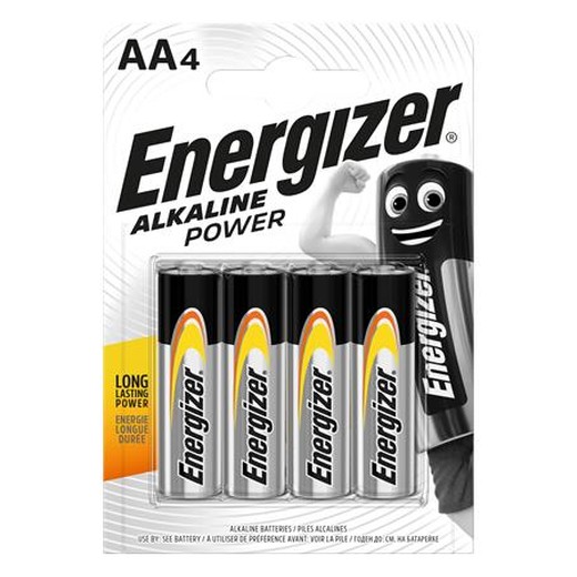 Batérie, AA, tužková, 4 ks, ENERGIZER "Alkaline Power"