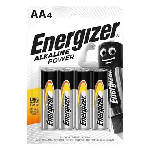 Batérie, AA, tužková, 4 ks, ENERGIZER "Alkaline Power"