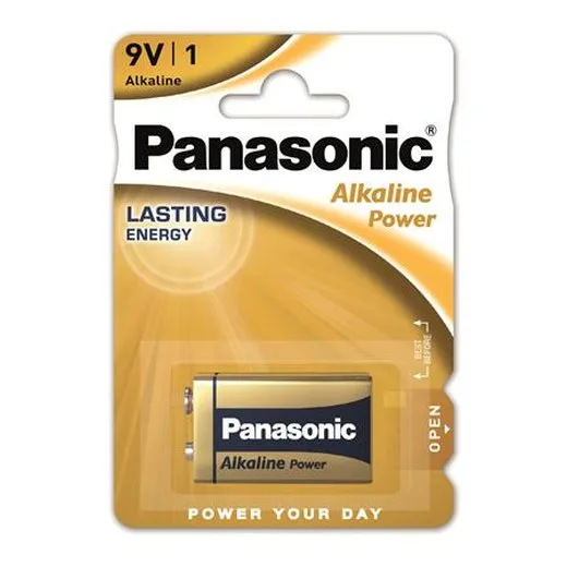 Batéria, 9V, 1 ks, PANASONIC "Alkaline power"