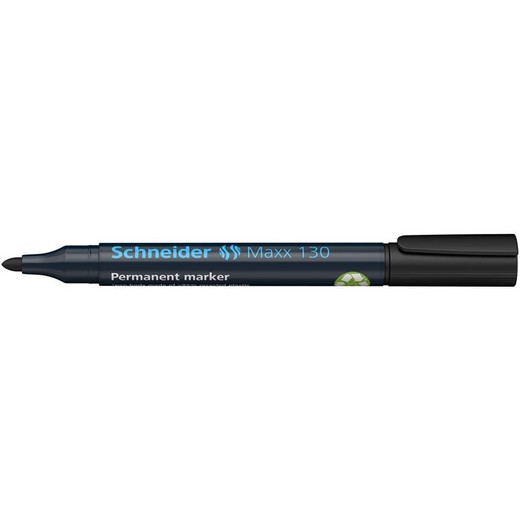 Permanentný popisovač, 1-3 mm, kužeľový hrot, SCHNEIDER "Maxx 130", čierny