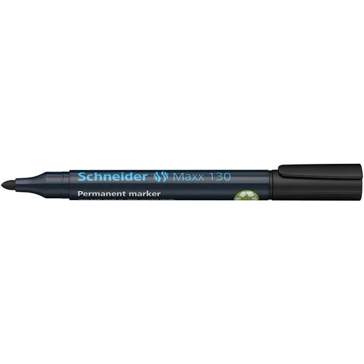 Permanentný popisovač, 1-3 mm, kužeľový hrot, SCHNEIDER "Maxx 130", čierny