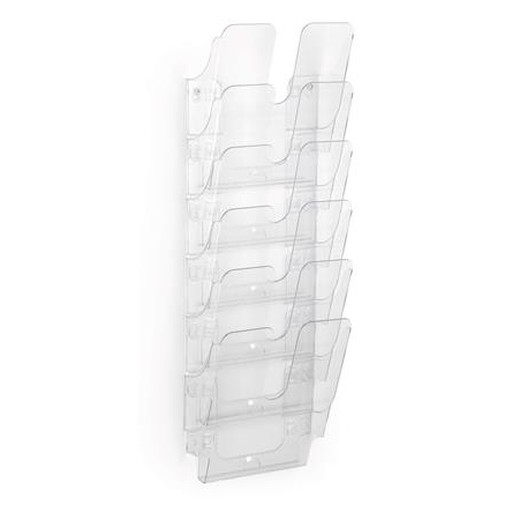 Stojan na prospekty, nástenný, stojatý, A4, DURABLE "FLEXIPLUS 6", priehľadná