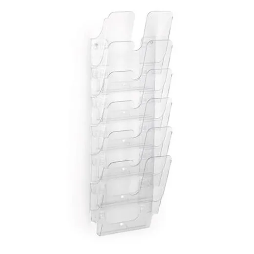 Stojan na prospekty, nástenný, stojatý, A4, DURABLE "FLEXIPLUS 6", priehľadná