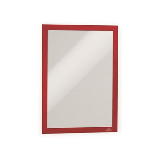 Informačný panel, A4, samolepiaci, DURABLE "DURAFRAME®", červená