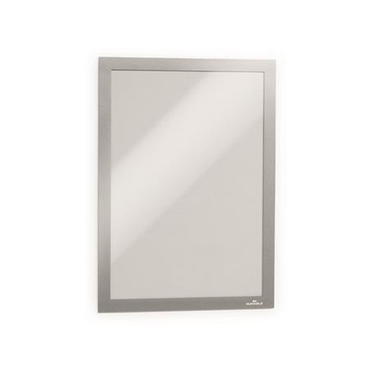 Informačný panel, A4, samolepiaci DURABLE "DURAFRAME®", strieborná