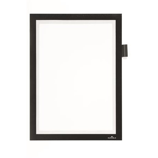 Informačný panel, A4, samolepiaci, na písanie poznámok, DURABLE DURAFRAME® "NOTE", čierna