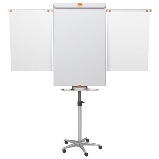 Flipchartová tabuľa, mobilná, magnetický povrch, 2 pomocné ramená, NOBO