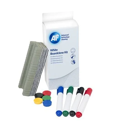 Čiasitaca tekutina, k tabuliam + hubka, utierka, magnet, popisovač, 125 ml, AF "Whiteboard cleaning kit"