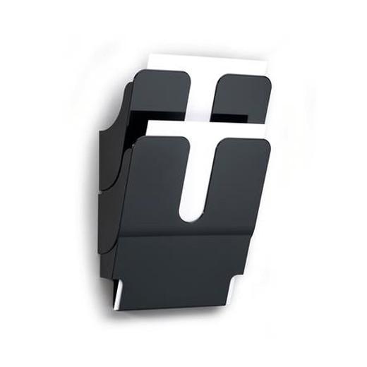 Držiak na katalógy, nástenný, na výšku, A4, DURABLE "FLEXIPLUS 2", čierna